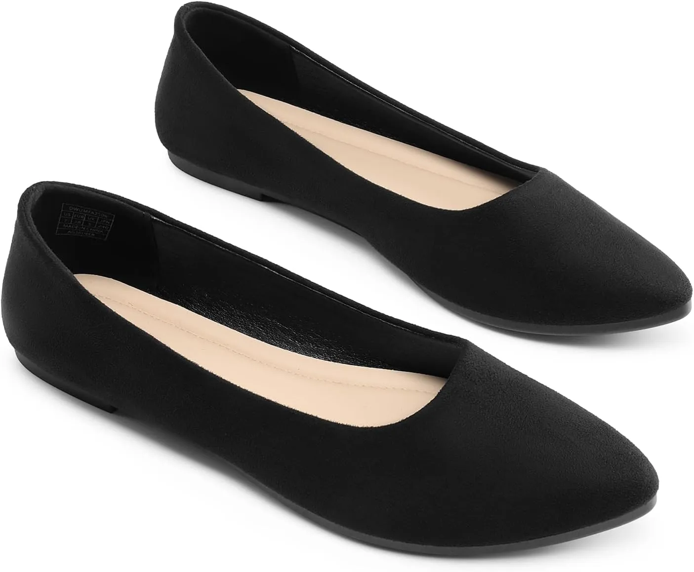 DREAM PAIRS Womens Flats Comfortable Slip On Business Work Office Casual Suede Ballet Flats Pointed Toe Dress Shoes