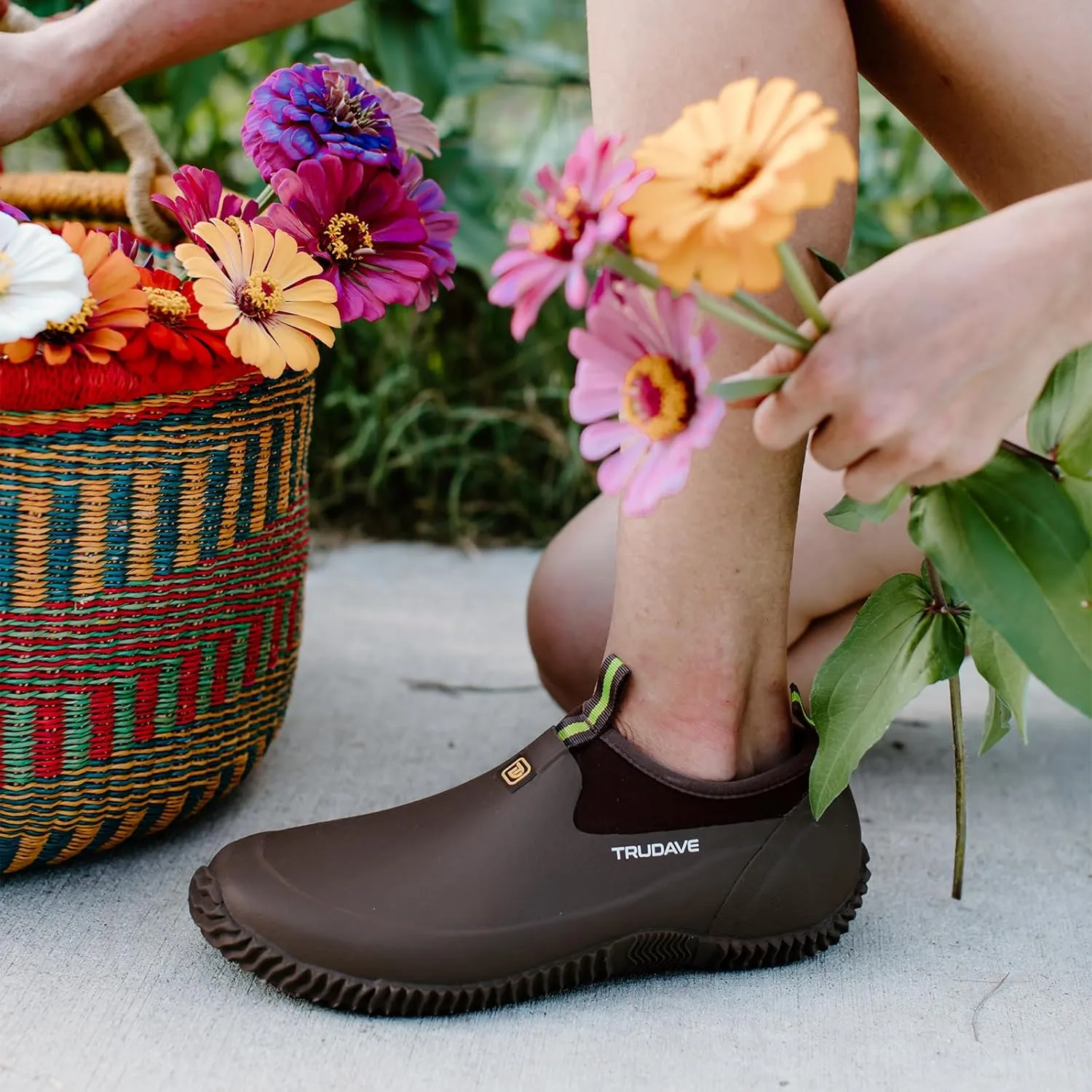 Garden Shoes for Men & Women, Waterproof Rubber Shoes with 4.5mm Neoprene, Womens Rain Boots for Gardening,Size 6-13