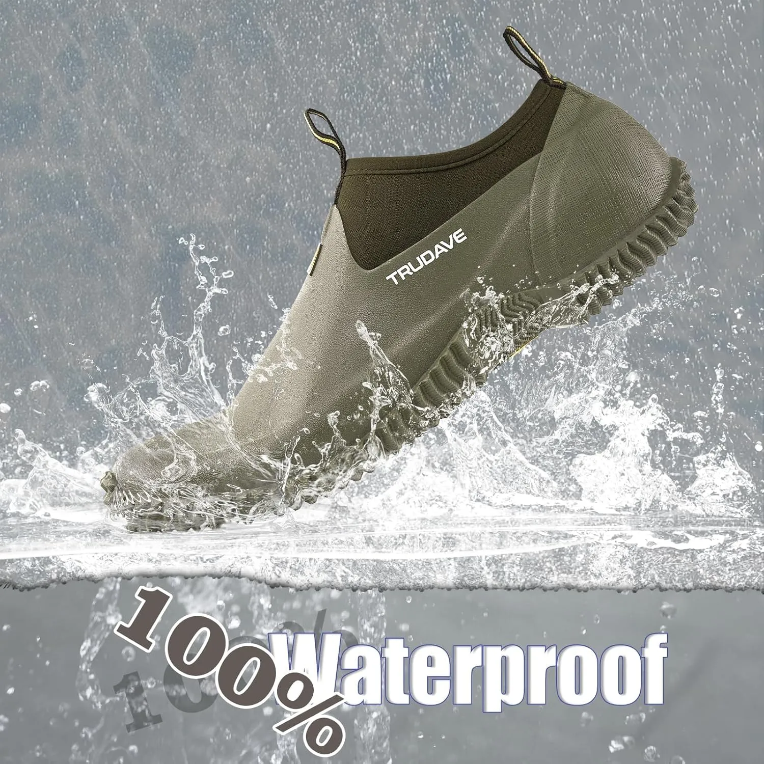 Garden Shoes for Men & Women, Waterproof Rubber Shoes with 4.5mm Neoprene, Womens Rain Boots for Gardening,Size 6-13