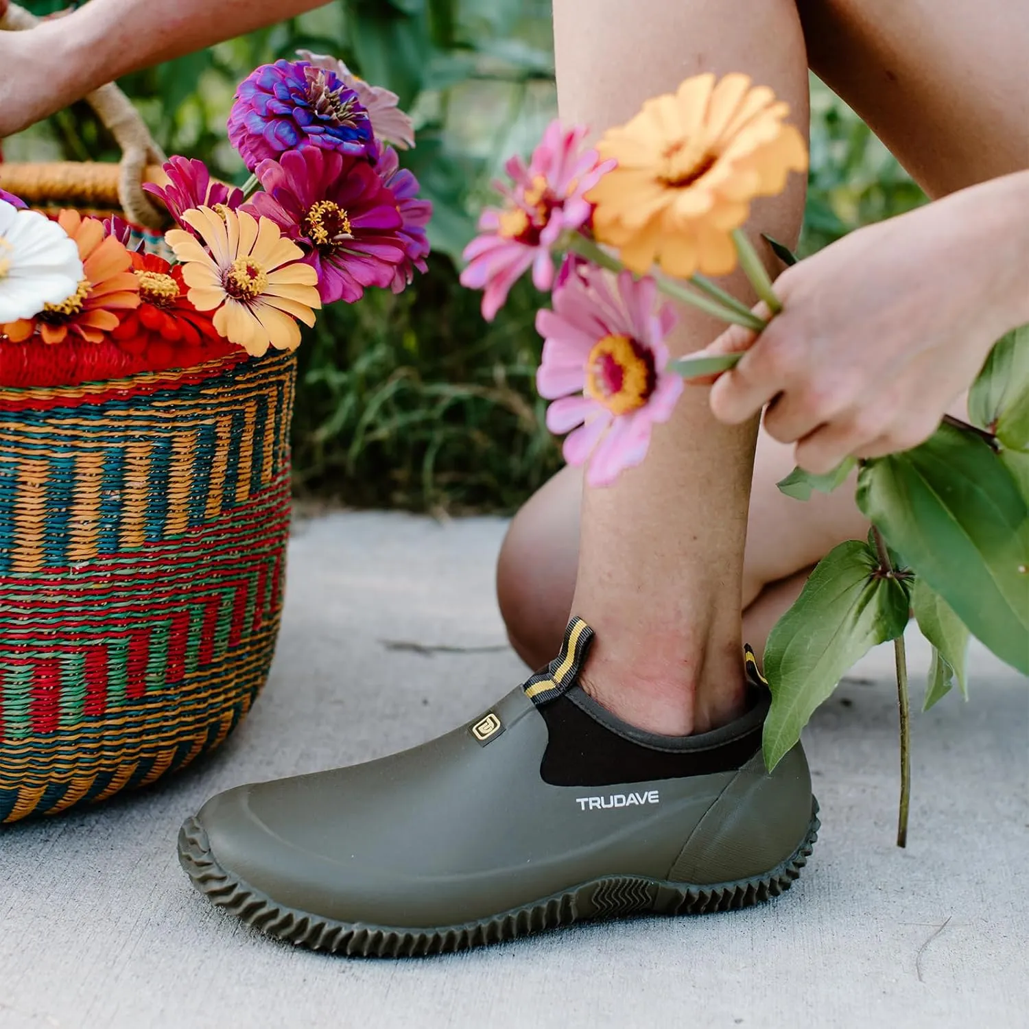 Garden Shoes for Men & Women, Waterproof Rubber Shoes with 4.5mm Neoprene, Womens Rain Boots for Gardening,Size 6-13
