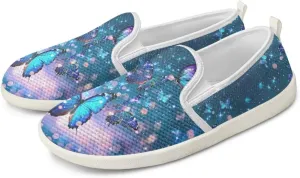 Jeiento Butterfly Slip-On Loafers for Women Casual Shoes Outdoor Mesh Shoes