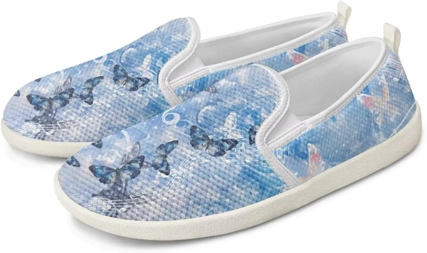 Jeiento Butterfly Slip-On Loafers for Women Casual Shoes Outdoor Mesh Shoes