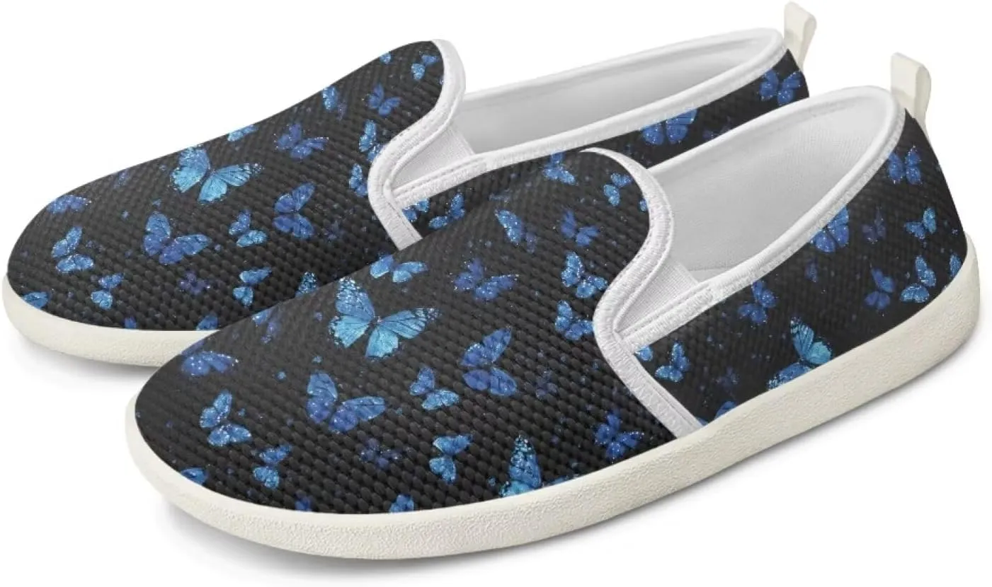 Jeiento Butterfly Slip-On Loafers for Women Casual Shoes Outdoor Mesh Shoes