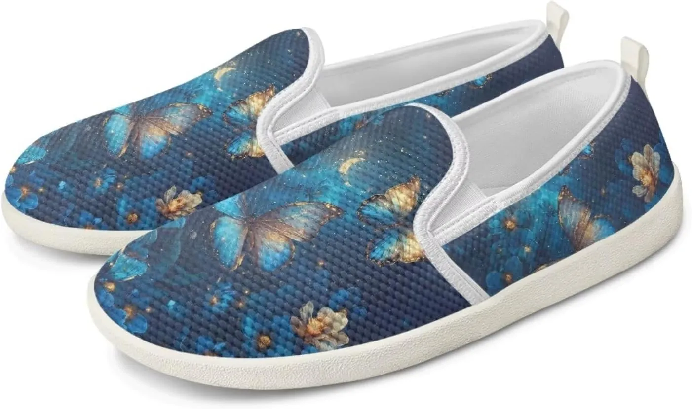 Jeiento Butterfly Slip-On Loafers for Women Casual Shoes Outdoor Mesh Shoes