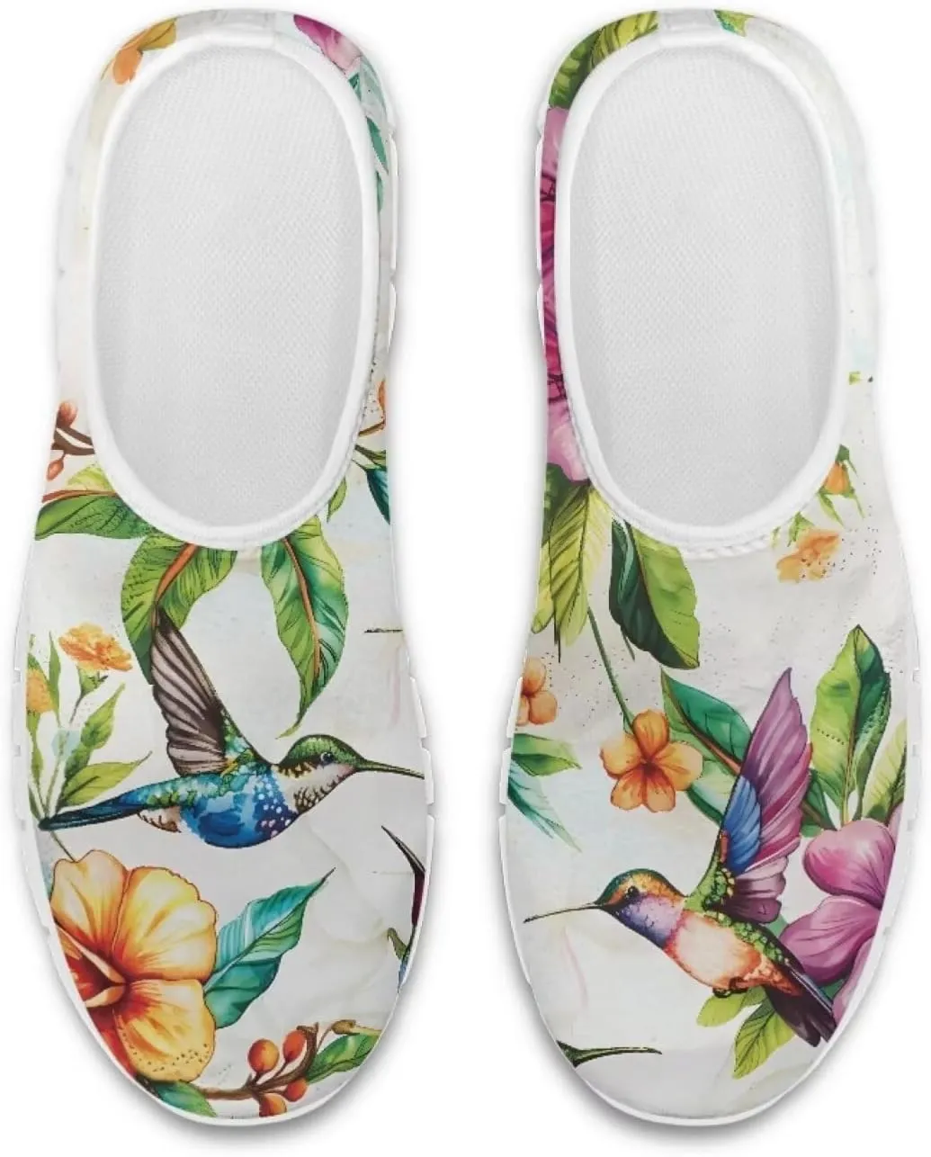 Jeiento Casual Shoes for Women Hummingbird Design Soft Shoes Slip-On Loafers Comfort Footwear
