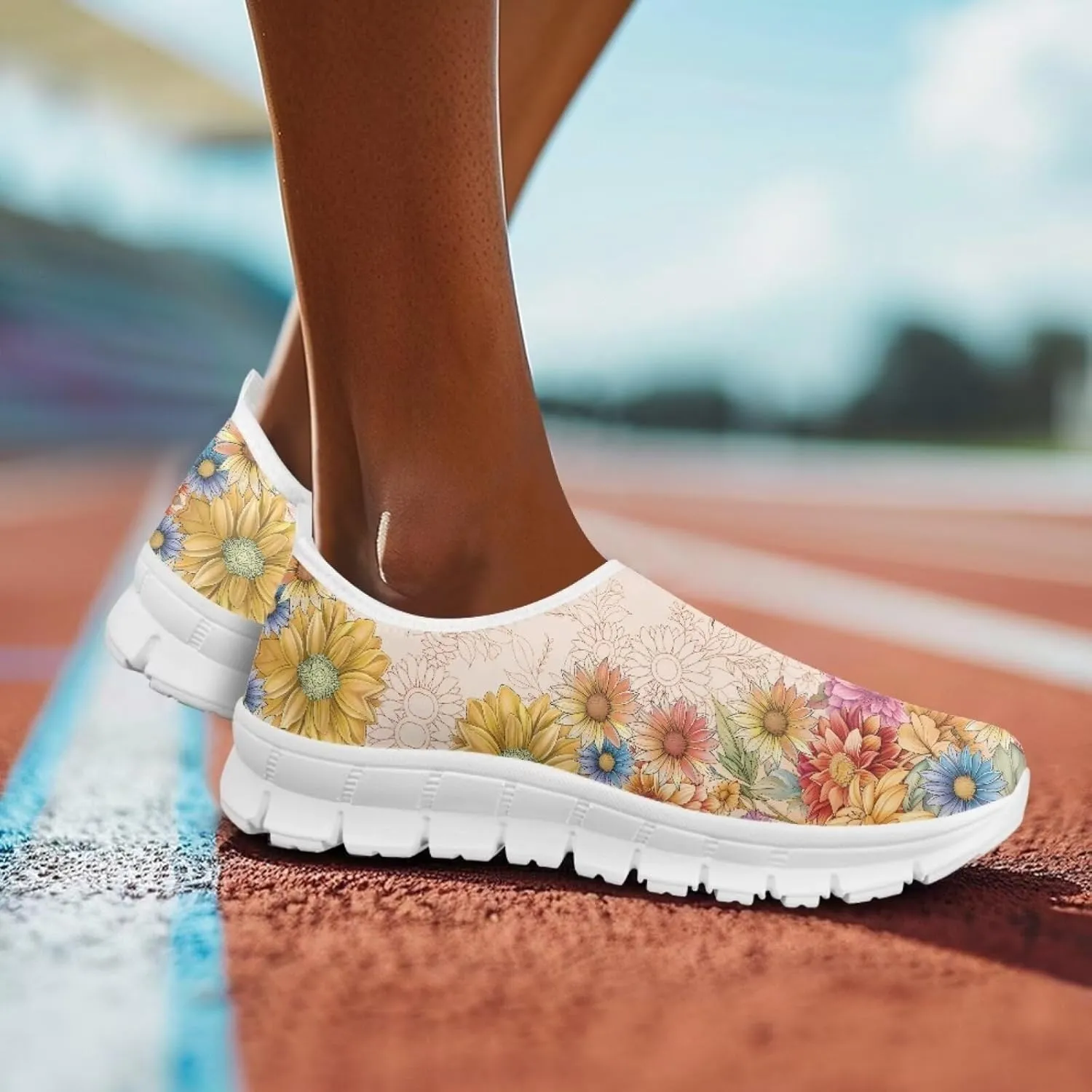 Jeiento Casual Shoes for Women Hummingbird Design Soft Shoes Slip-On Loafers Comfort Footwear