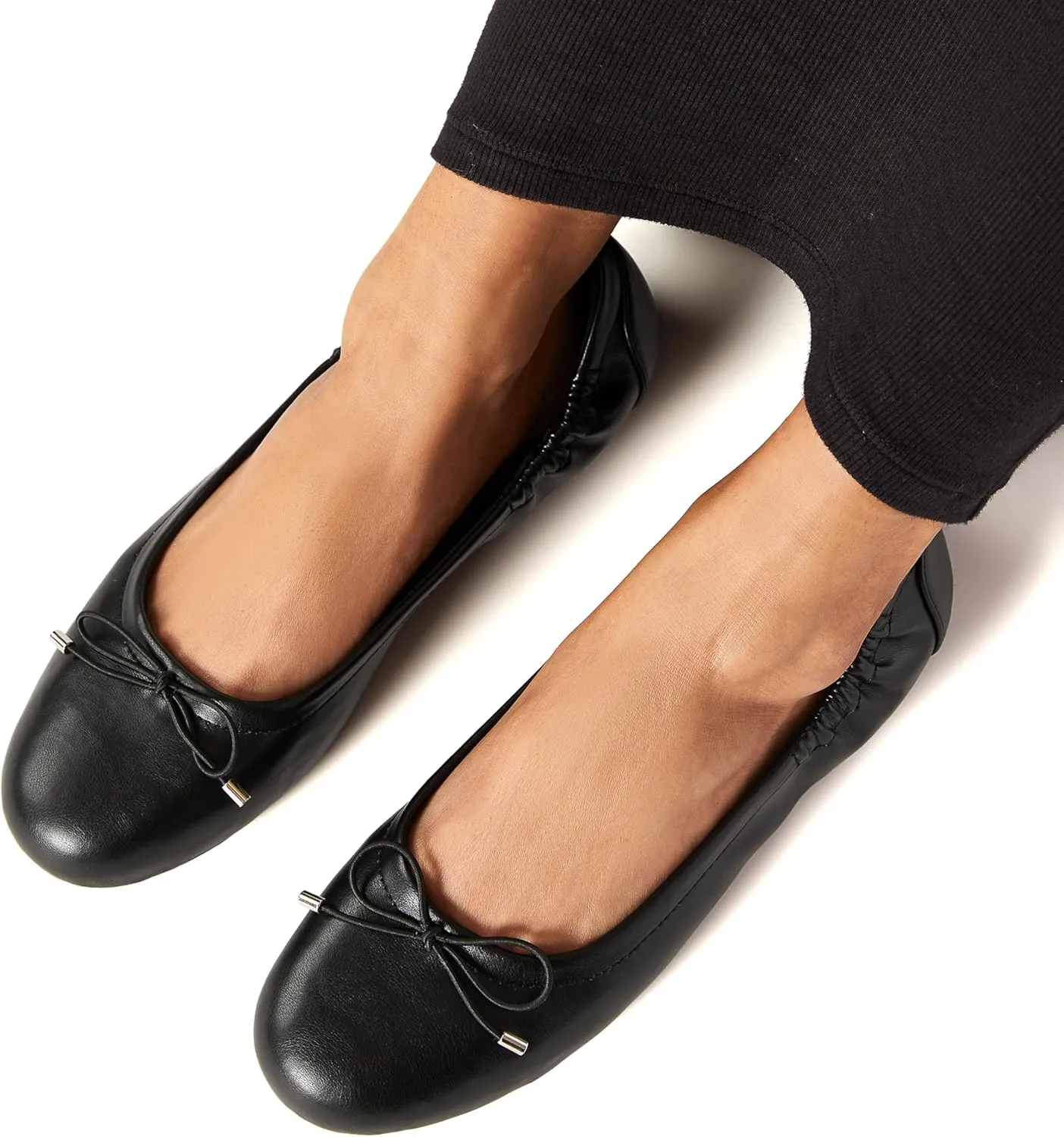 JustFab Womens Ballet Flats Shoes Foldable Round Toe Dress Shoes Comfortable Slip On Walking Flats Shoes Comfort Soft