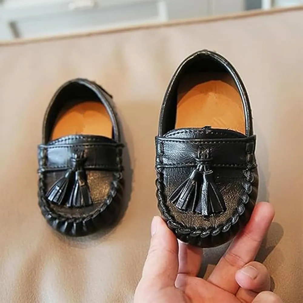 Kids Shoes Mokassin Boy's Girl's Loafers Baby Leather Boat Shoes Non Slip Flat Shoes Soft Shoes