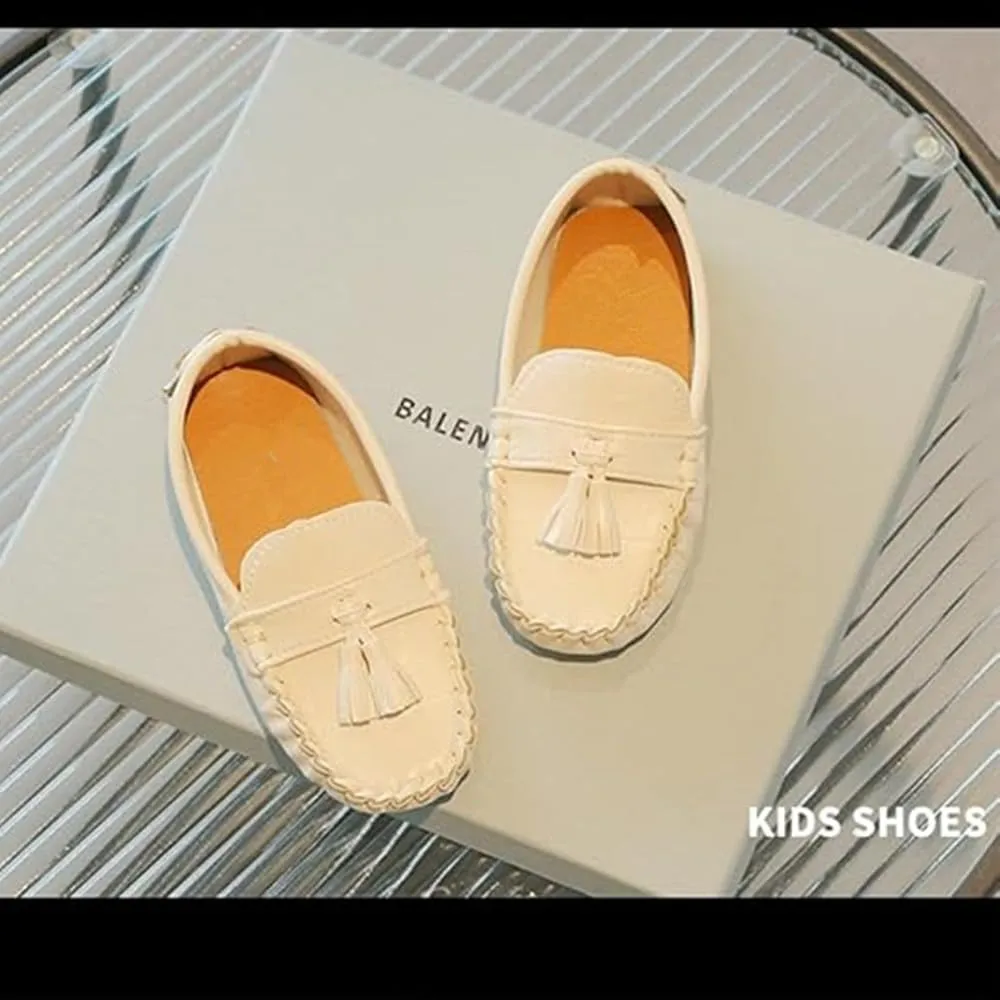 Kids Shoes Mokassin Boy's Girl's Loafers Baby Leather Boat Shoes Non Slip Flat Shoes Soft Shoes