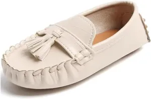 Kids Shoes Mokassin Boy's Girl's Loafers Baby Leather Boat Shoes Non Slip Flat Shoes Soft Shoes