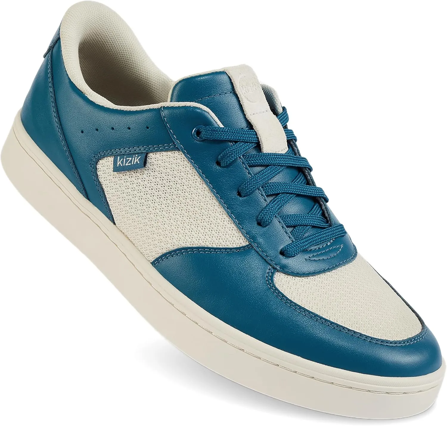 Kizik Oslo Retro-Modern Premium Leather with Mesh Panels Slip On Sneakers - Easy Slip-Ons | Casual Shoes for Men, Elderly | Stylish, Convenient and Orthopedic Shoes for Everyday and Travel