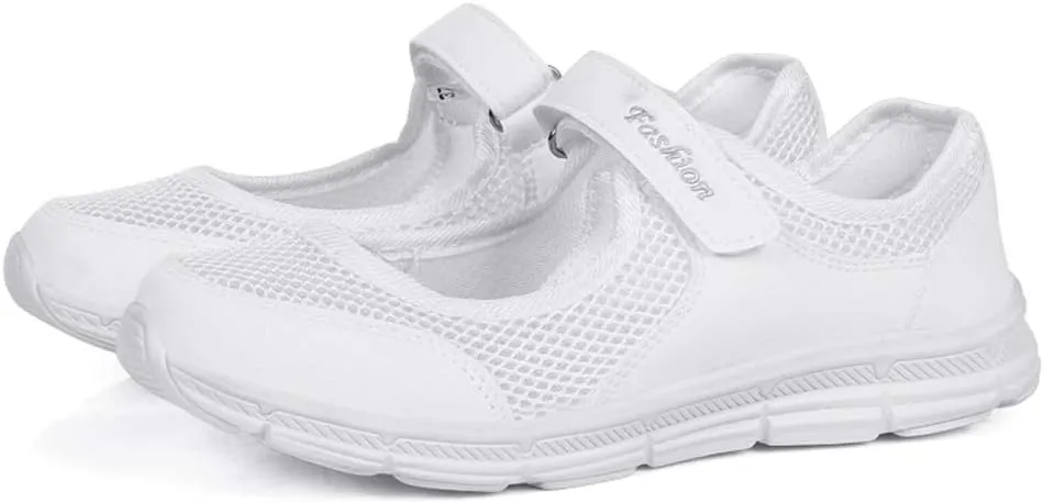 LEADER SHOW Women's Mary Jane Sneakers Lightweight Comfortable Lady Flats Walking Loafers Nursing Shoes