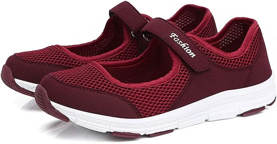 LEADER SHOW Women's Mary Jane Sneakers Lightweight Comfortable Lady Flats Walking Loafers Nursing Shoes