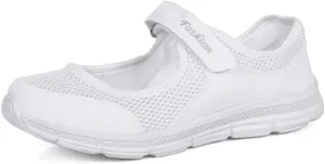 LEADER SHOW Women's Mary Jane Sneakers Lightweight Comfortable Lady Flats Walking Loafers Nursing Shoes