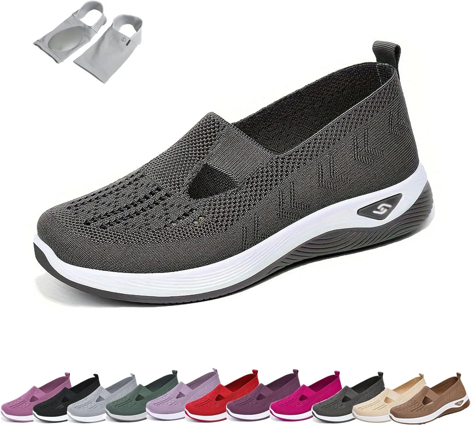LOSD Orthowalkway Womens Shoes, Women's Woven Orthopedic Breathable Soft Shoes Arch Support, Zapatos Ortopédicos para Mujer
