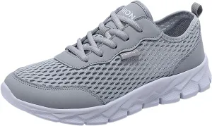 Men Lightweight Breathable Mesh Shoes Running Mesh Shoes Lace Up Casual Sneakers Mens Sneaker Slippers