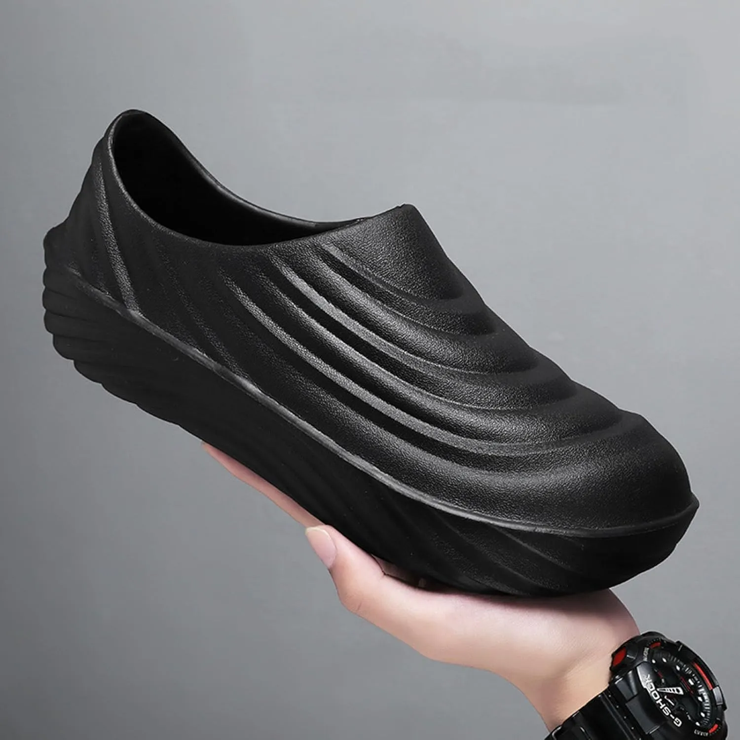 Men's Casual Dress Sneakers Men's and Work Shoes with Closure Toe Lightweight and Wear Solid Color Casual Shoes for