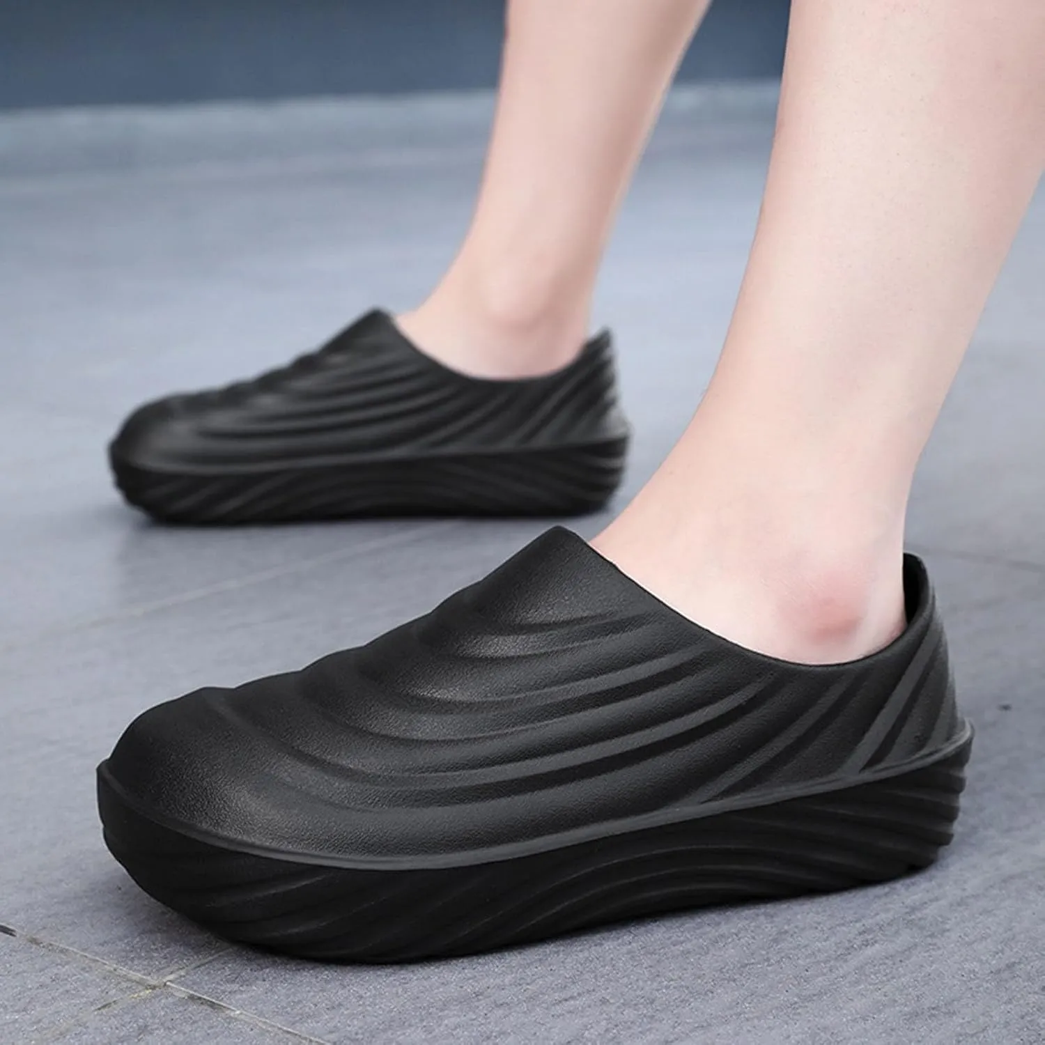 Men's Casual Dress Sneakers Men's and Work Shoes with Closure Toe Lightweight and Wear Solid Color Casual Shoes for