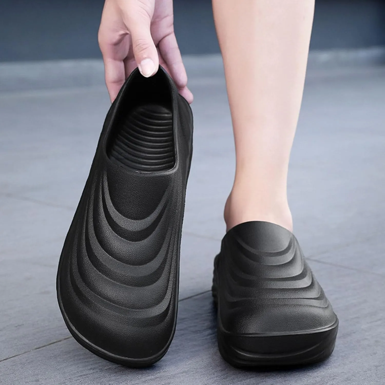 Men's Casual Dress Sneakers Men's and Work Shoes with Closure Toe Lightweight and Wear Solid Color Casual Shoes for