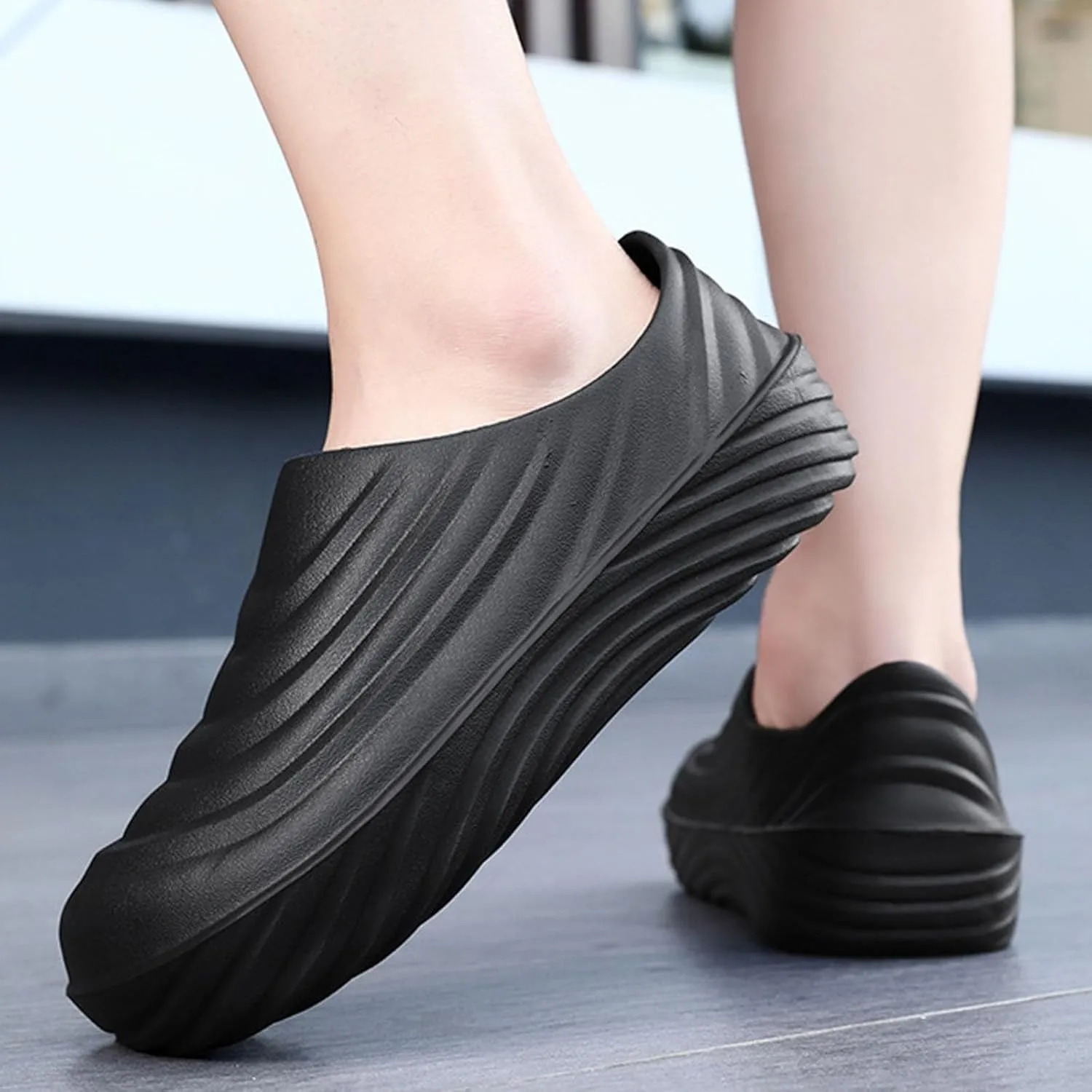 Men's Casual Dress Sneakers Men's and Work Shoes with Closure Toe Lightweight and Wear Solid Color Casual Shoes for