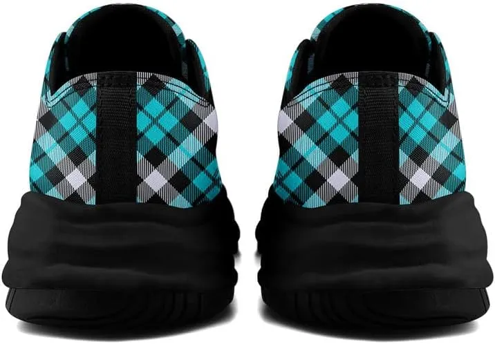 Men's Classic Plaid Canvas Sneakers Comfortable Casual Rubber Shoes Breathable Durable Fashion Trainers for Women