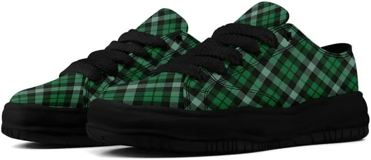 Men's Classic Plaid Canvas Sneakers Comfortable Casual Rubber Shoes Breathable Durable Fashion Trainers for Women