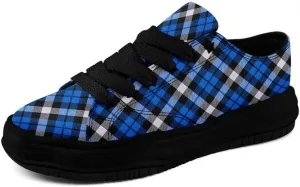 Men's Classic Plaid Canvas Sneakers Comfortable Casual Rubber Shoes Breathable Durable Fashion Trainers for Women