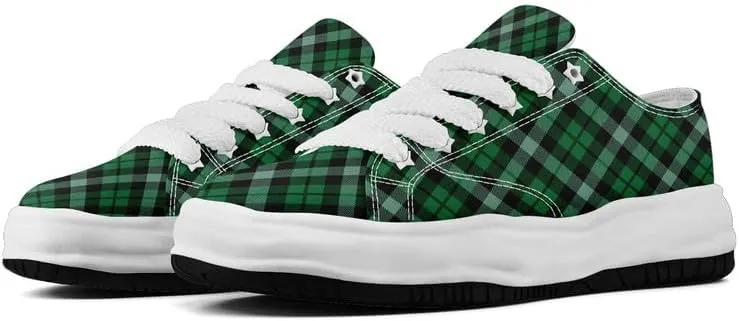 Men's Classic Plaid Canvas Sneakers Comfortable Casual Rubber Shoes Breathable Durable Fashion Trainers for Women
