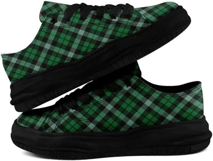 Men's Classic Plaid Canvas Sneakers Comfortable Casual Rubber Shoes Breathable Durable Fashion Trainers for Women