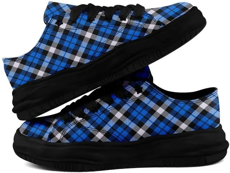 Men's Classic Plaid Canvas Sneakers Comfortable Casual Rubber Shoes Breathable Durable Fashion Trainers for Women