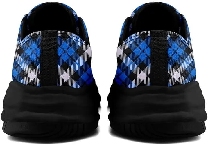 Men's Classic Plaid Canvas Sneakers Comfortable Casual Rubber Shoes Breathable Durable Fashion Trainers for Women