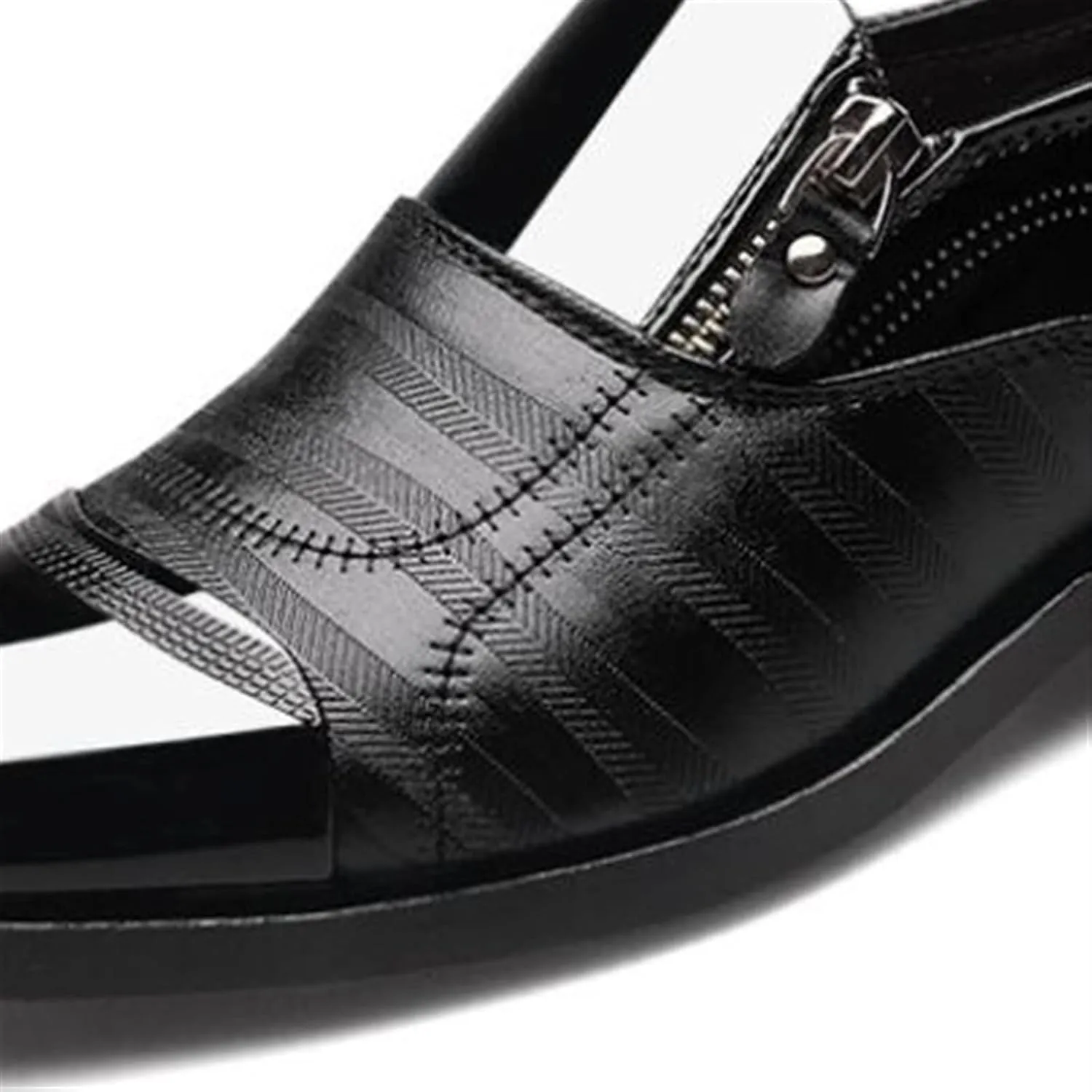 Mens Dress Shoes Men's Breathable Leather Shoes Rubber Shoes Men's Shoes(9.5)