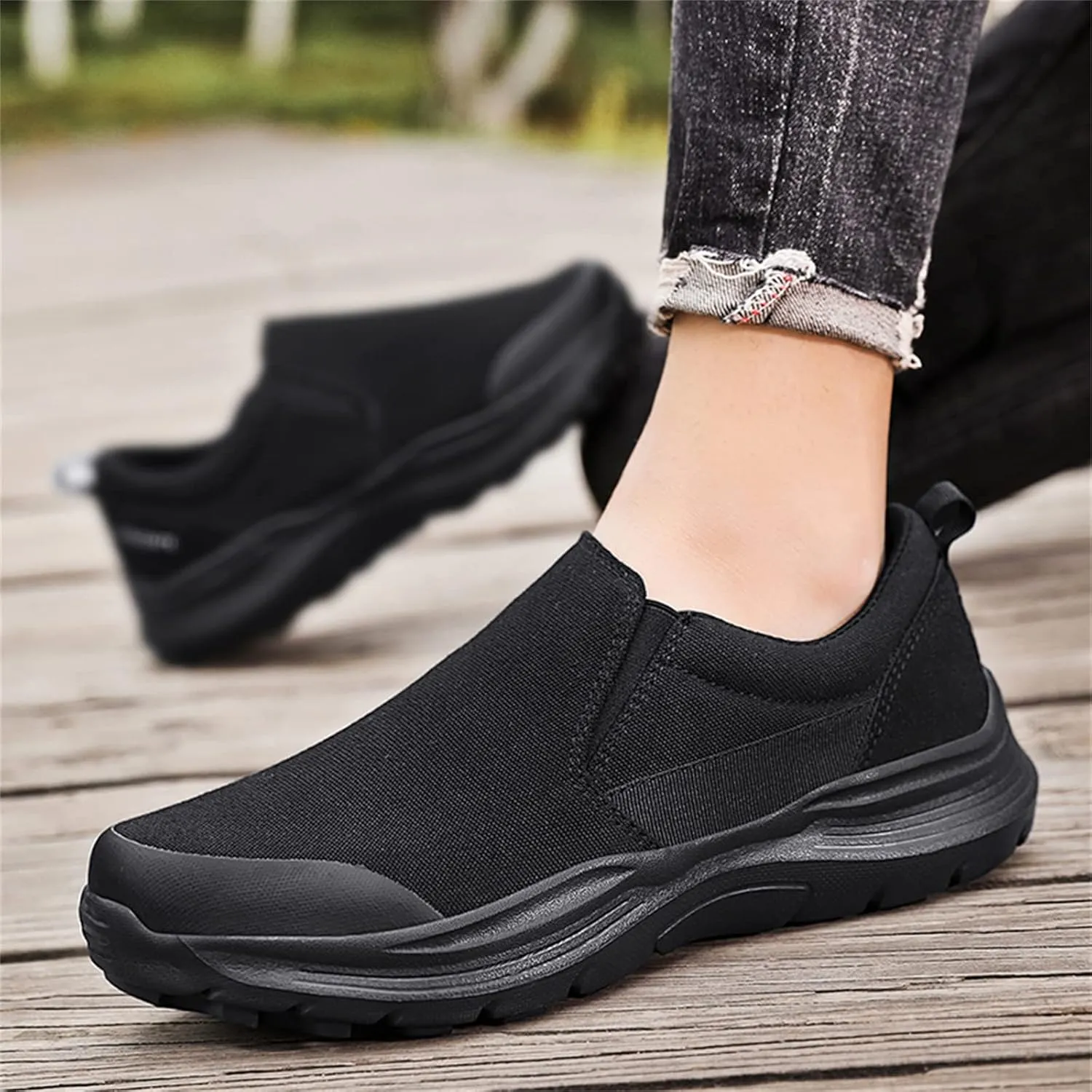 Men's Fashion Casual Canvas Shoes Breathable Anti-Slip Soft Sole Walking Shoes mesh Shoes