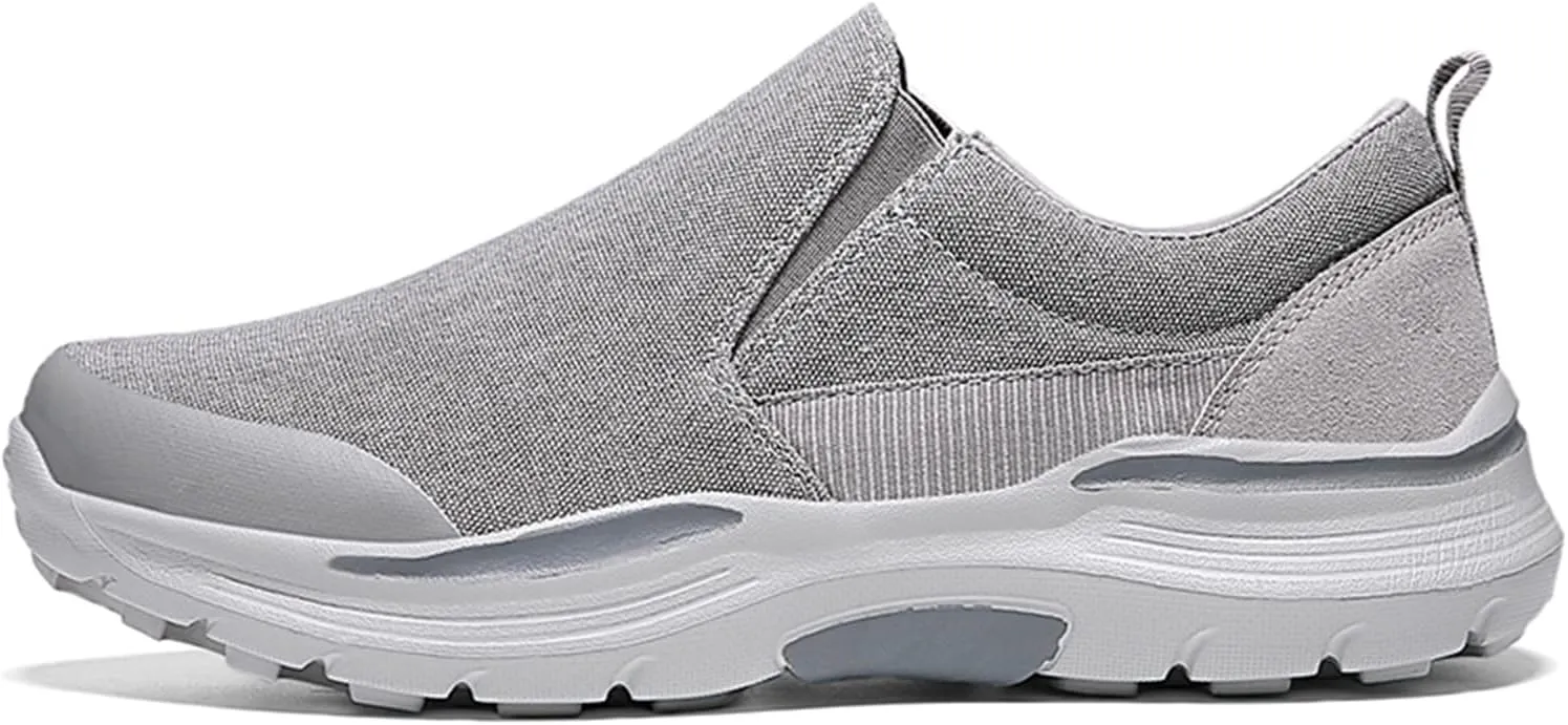 Men's Fashion Casual Canvas Shoes Breathable Anti-Slip Soft Sole Walking Shoes mesh Shoes