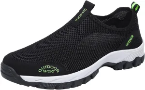 Men's Fashion Sneakers Fashion Spring and Summer Men Sports Shoes Flat Bottom Non Slip Outdoor Hiking Shoes Mesh