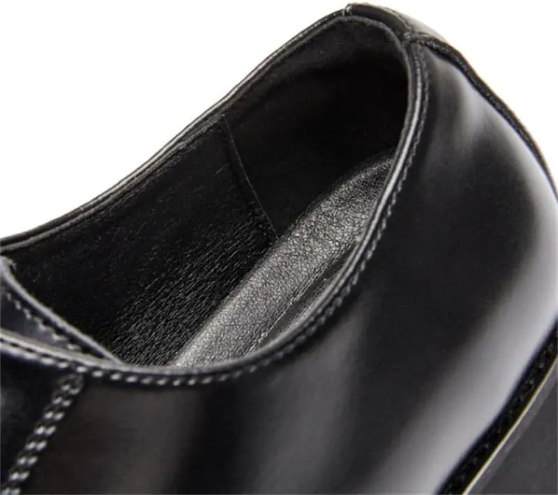 Men's Lace-up Dress Business Leather Shoes Pointed Toe Low-top Rubber Shoes Non-Slip Wear-Resistant Comfortable Breathable Casual Shoes for Men(Brown-1,9.5)
