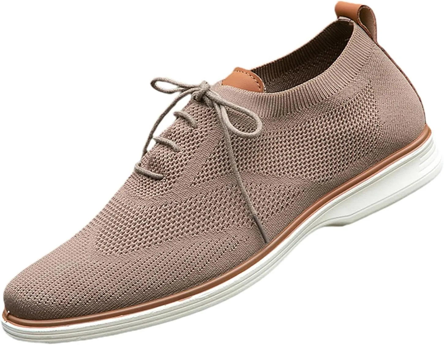 Mens Slip On Leisure Men Four Seasons Mesh Non Slip Flat Round Toe Breathable Lace Up Lazy Leisure Shoes