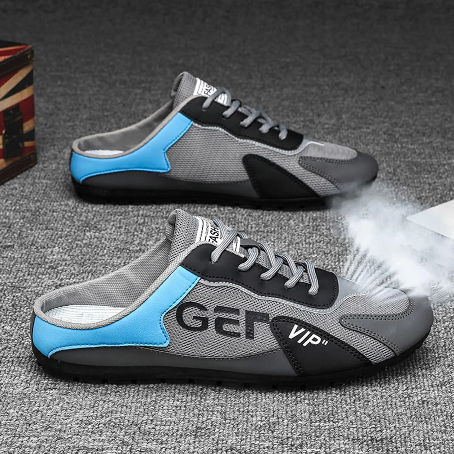 Men's Sneakers New Men's Shoes Trend Versatile Casual Shoes Lazy Man Half Slipperboard Male