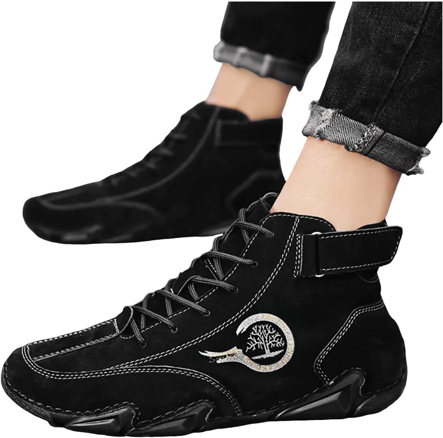 Men's Sneakers Winter Pull On Outwear Fashionable Classic Short Boots PU Breathable Cool Boots
