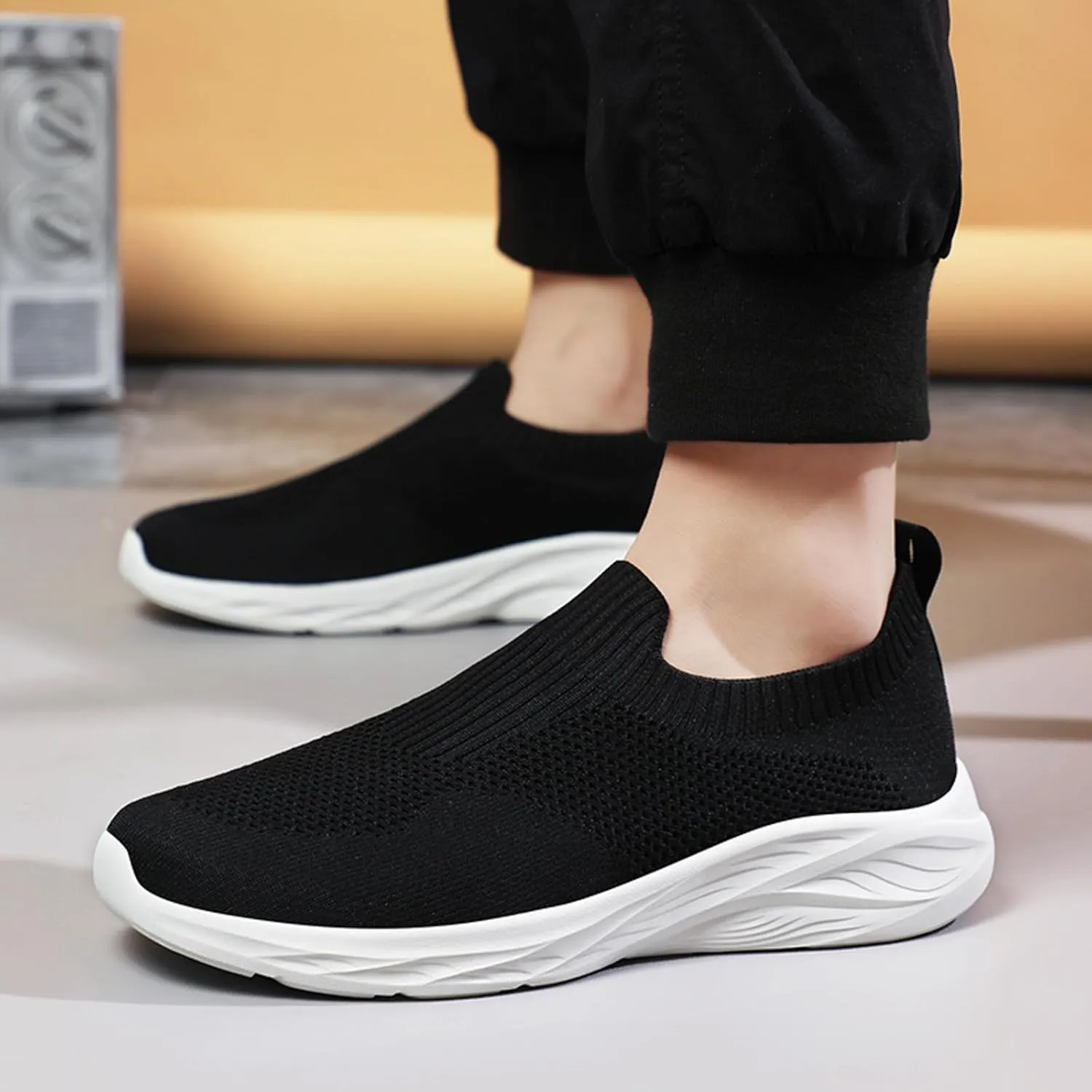 Men's Sport Breathable Mesh Shoes Comfortable Breathable Lightweight Tennis Shoe Arch Support Plantar Fasciitis