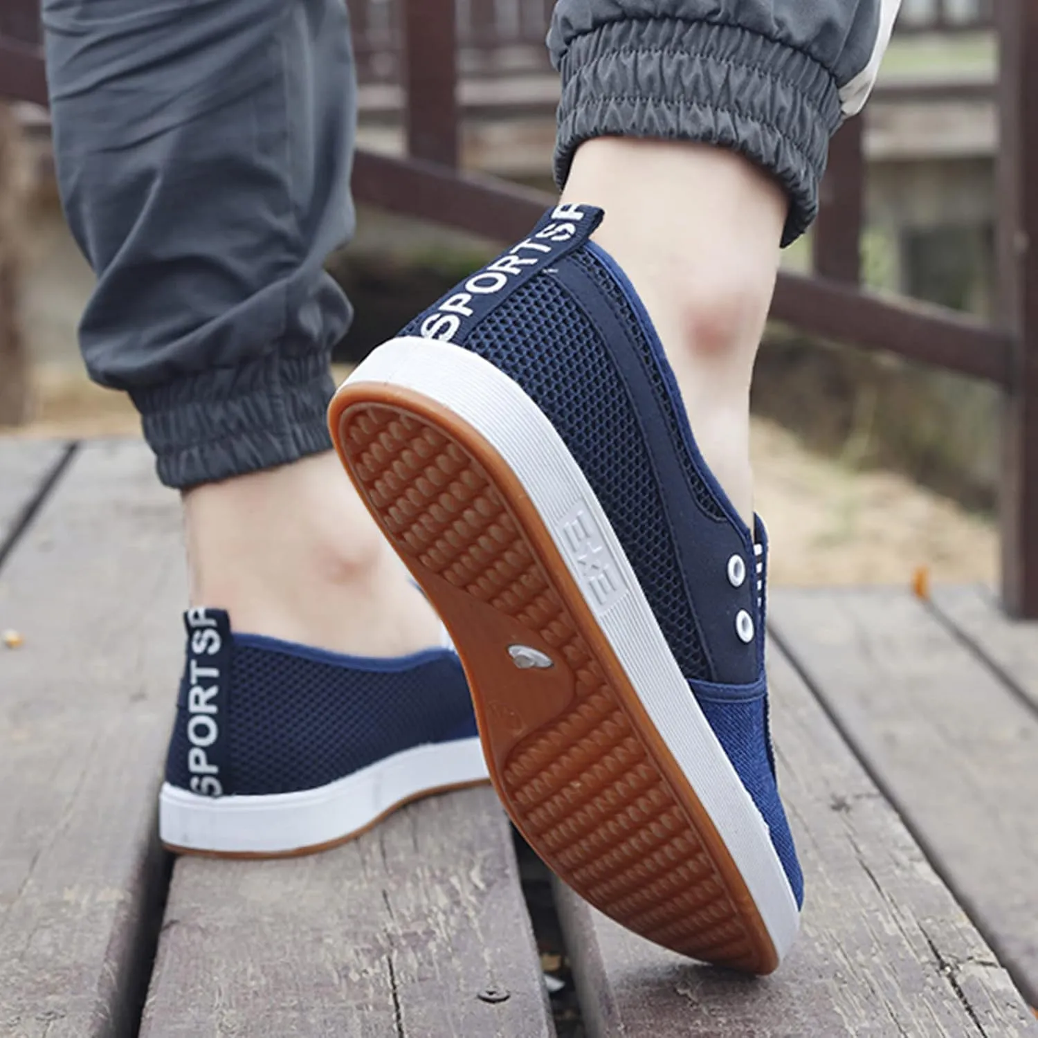 Mens Tennis Shoes Fashion All Season Men Casual Shoes Flat Non Slip Sole Mesh Breathable and Lightweight Comfortable