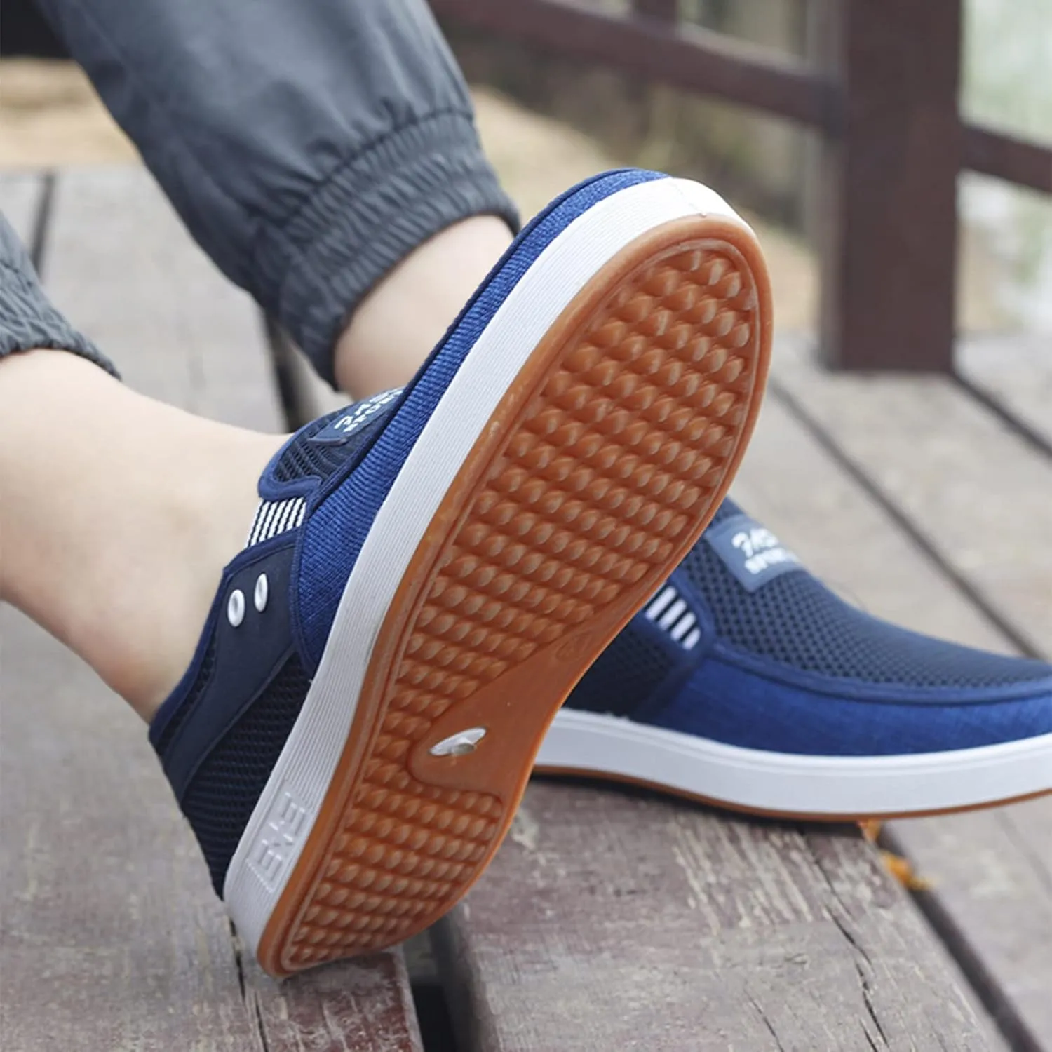 Mens Tennis Shoes Fashion All Season Men Casual Shoes Flat Non Slip Sole Mesh Breathable and Lightweight Comfortable