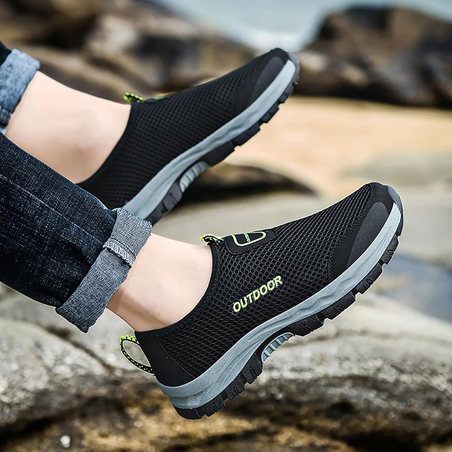 Mens Tennis Shoes Men Shoes Comfortable Soft Sole Breathable Casual Summer Mesh Hollow Breathable Casual