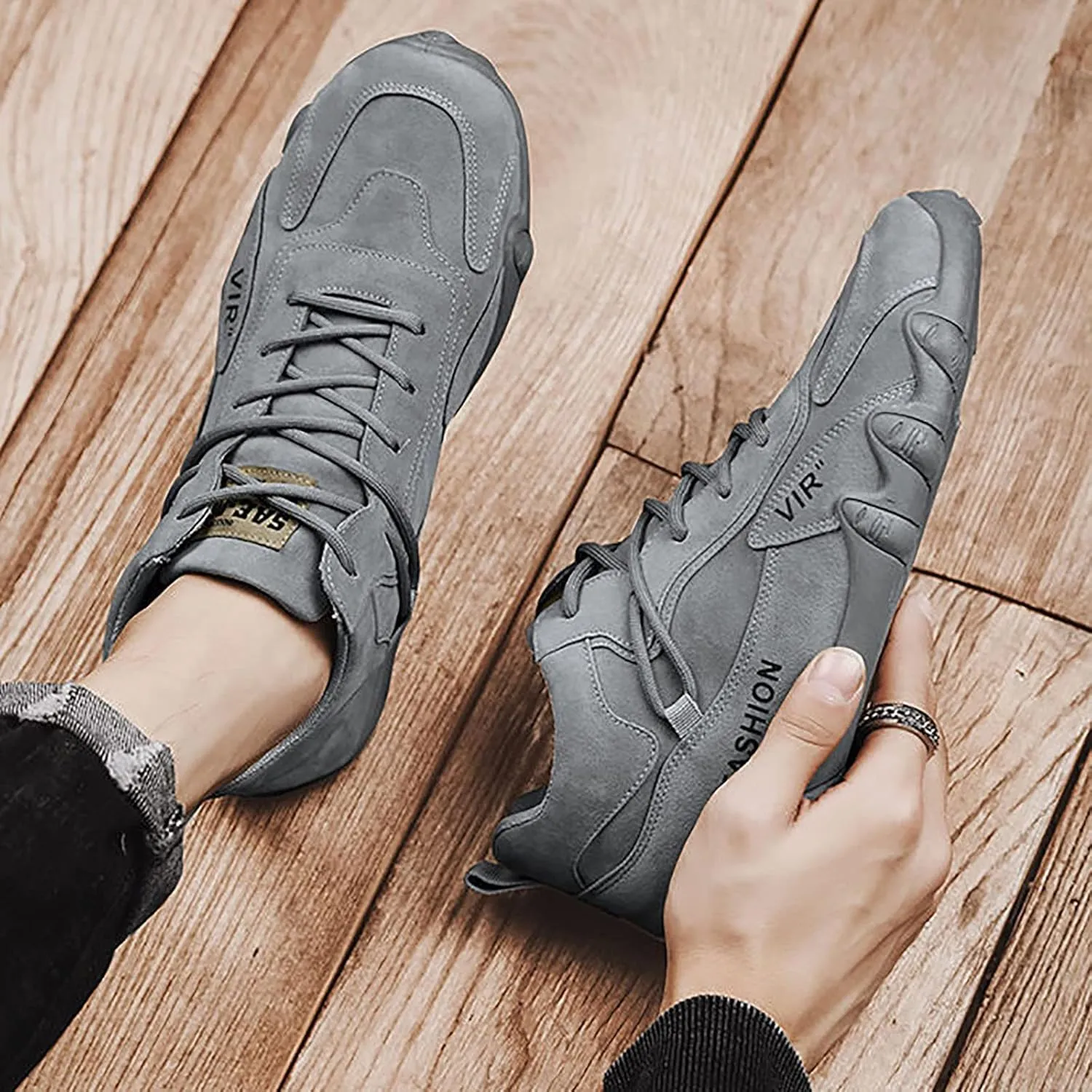 Mens Tennis Shoes Sports Shoes for Men Popular Labor Work Wear High Top Board Casual Leisure