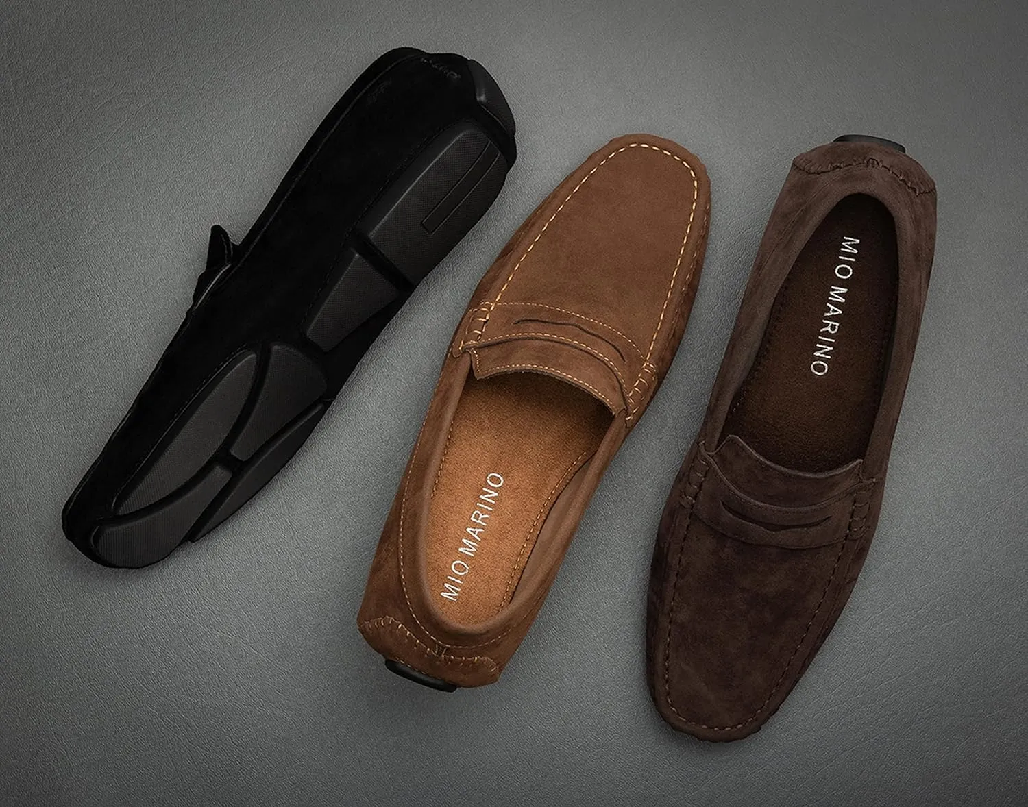 Mio Marino Mens Loafers and Slip On - Suede Casual Shoes for Men - Hand Stitched - Comfortable and Walking Friendly