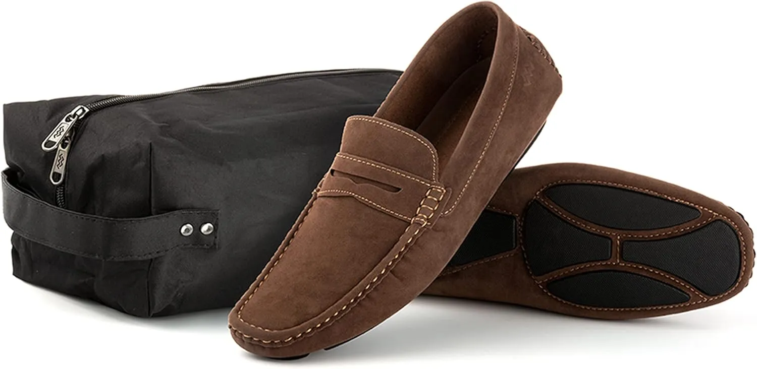 Mio Marino Mens Loafers and Slip On - Suede Casual Shoes for Men - Hand Stitched - Comfortable and Walking Friendly