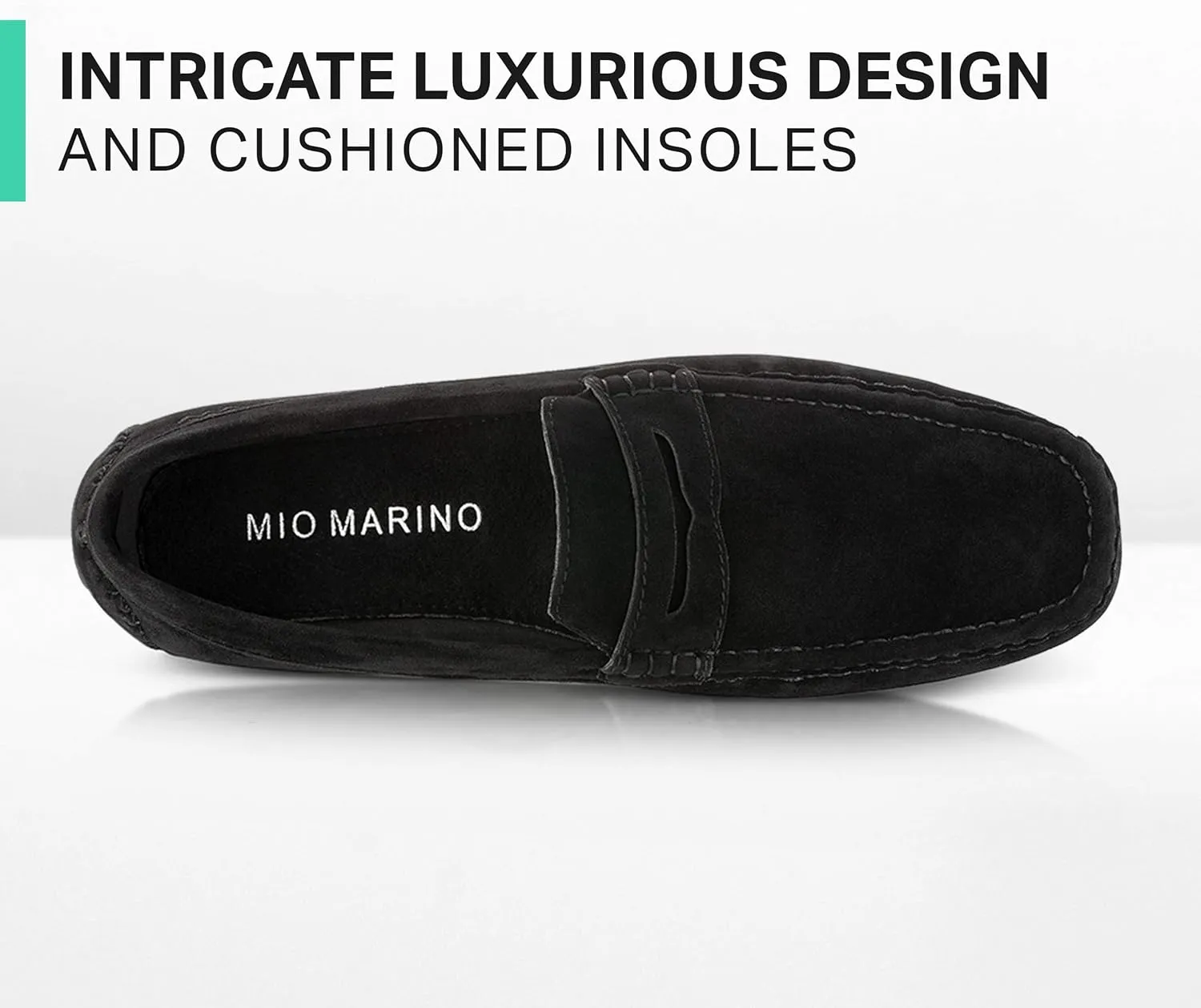 Mio Marino Mens Loafers and Slip On - Suede Casual Shoes for Men - Hand Stitched - Comfortable and Walking Friendly