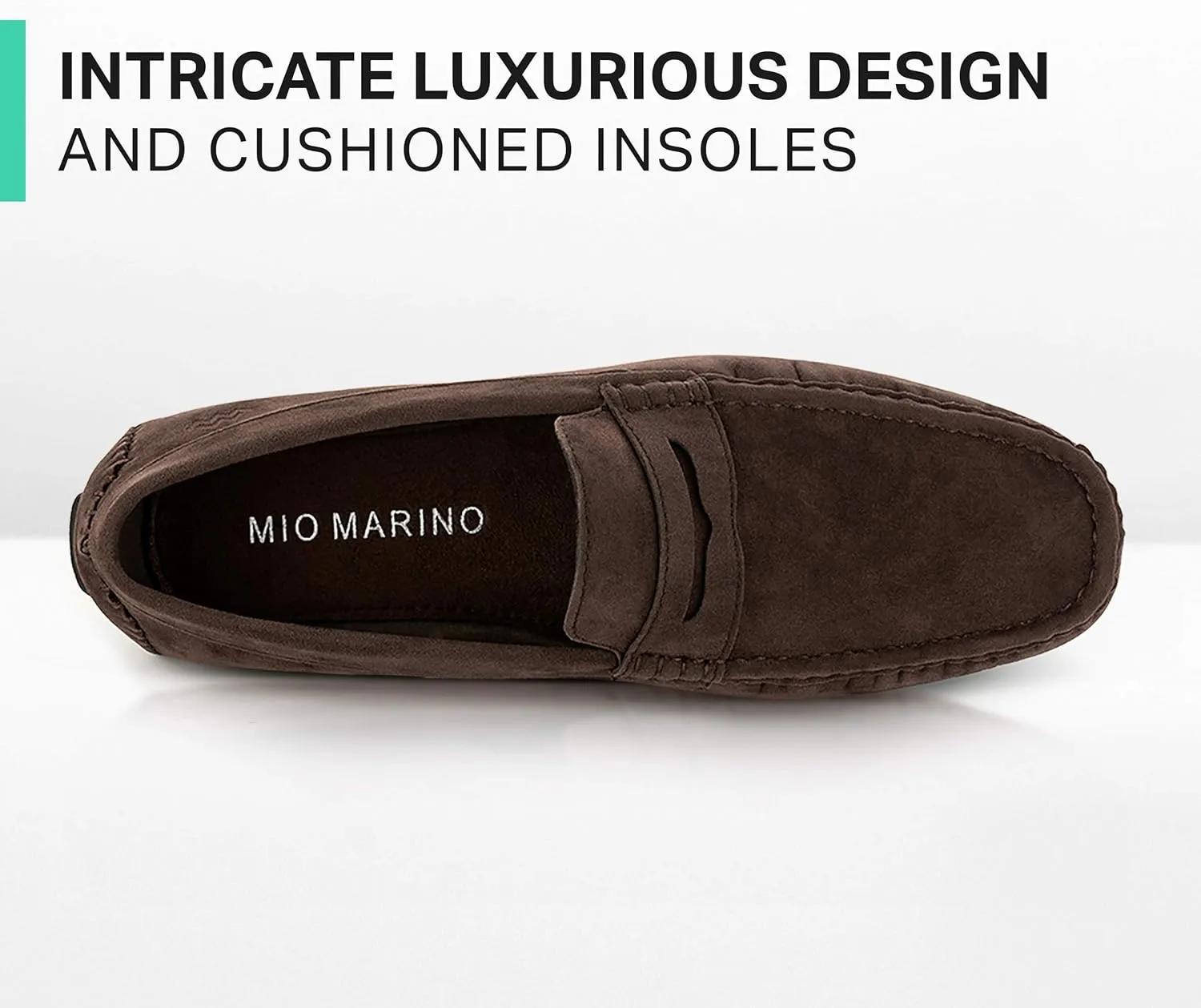 Mio Marino Mens Loafers and Slip On - Suede Casual Shoes for Men - Hand Stitched - Comfortable and Walking Friendly