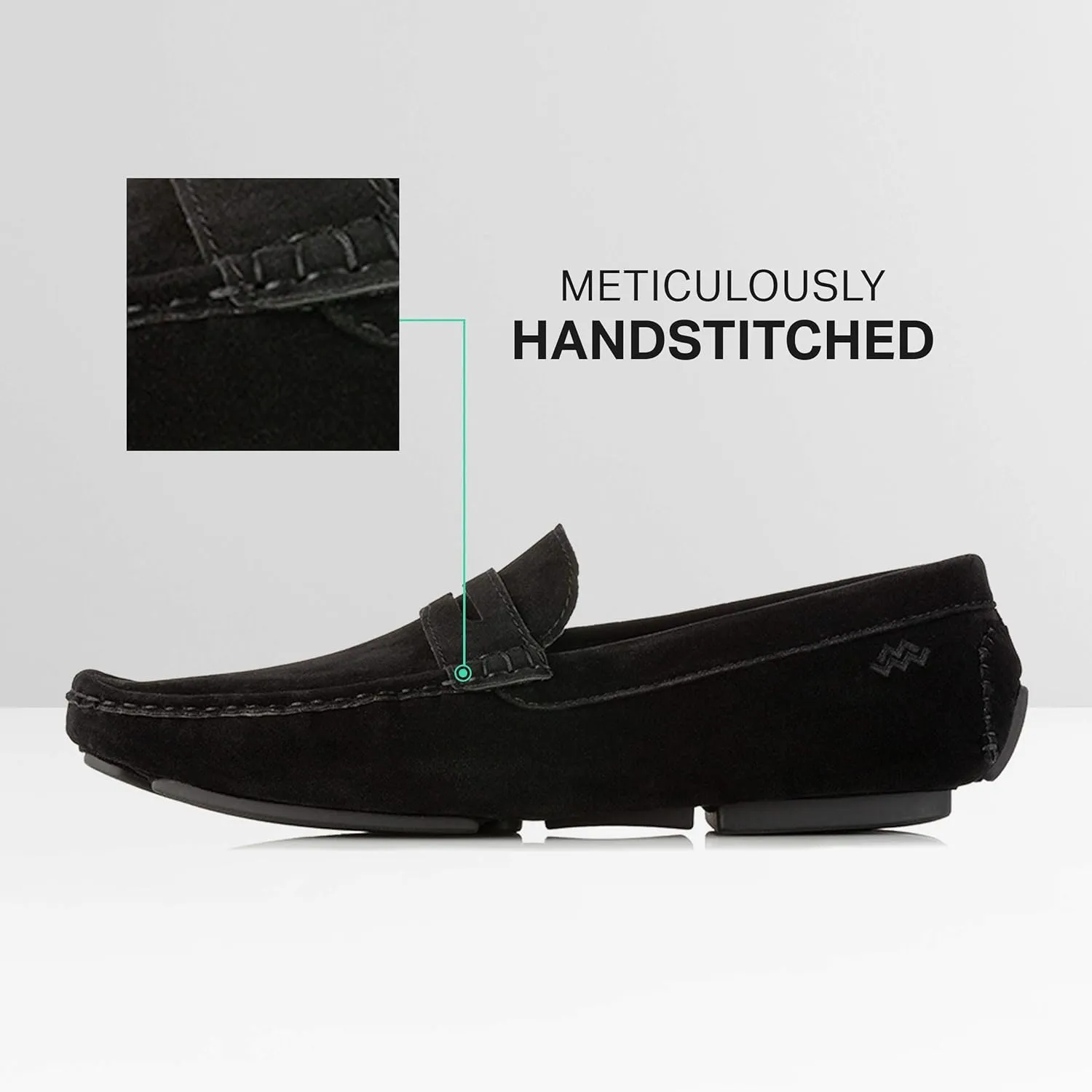 Mio Marino Mens Loafers and Slip On - Suede Casual Shoes for Men - Hand Stitched - Comfortable and Walking Friendly