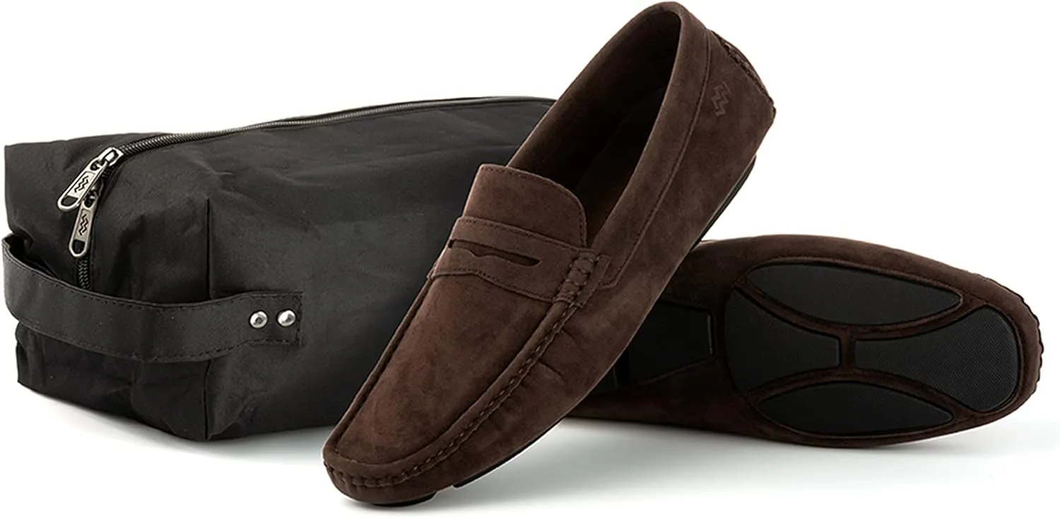 Mio Marino Mens Loafers and Slip On - Suede Casual Shoes for Men - Hand Stitched - Comfortable and Walking Friendly